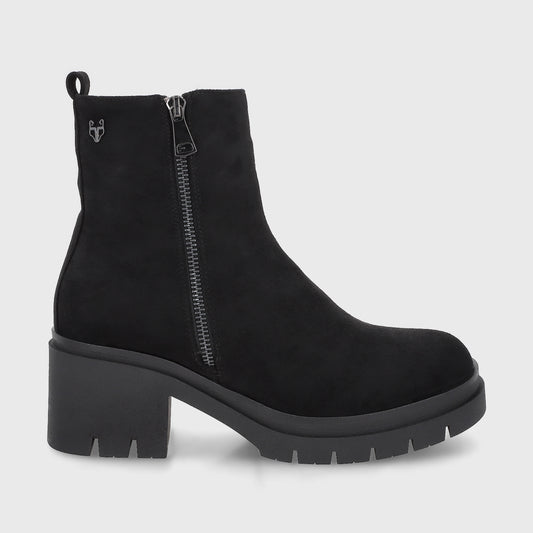 Botin Plataforma Negro Mujer 46203