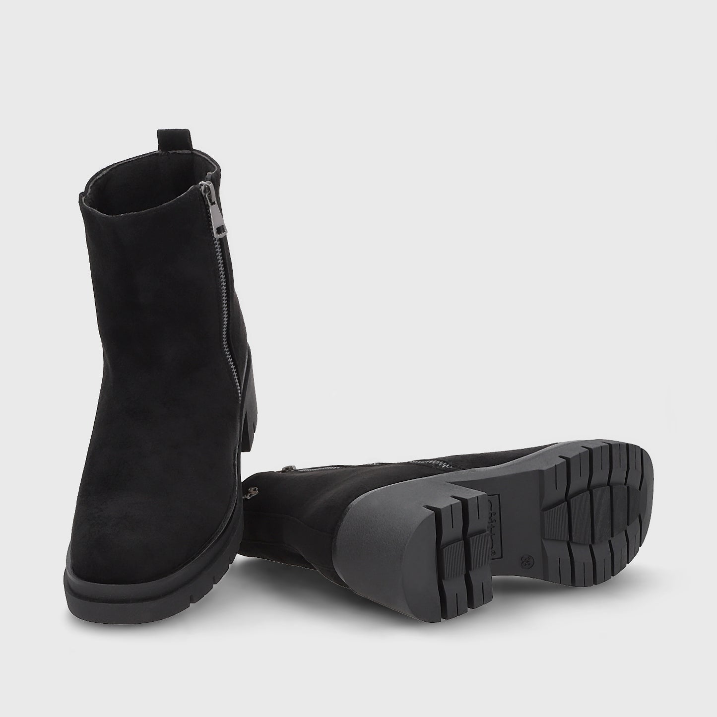 Botin Plataforma Negro Mujer 46203