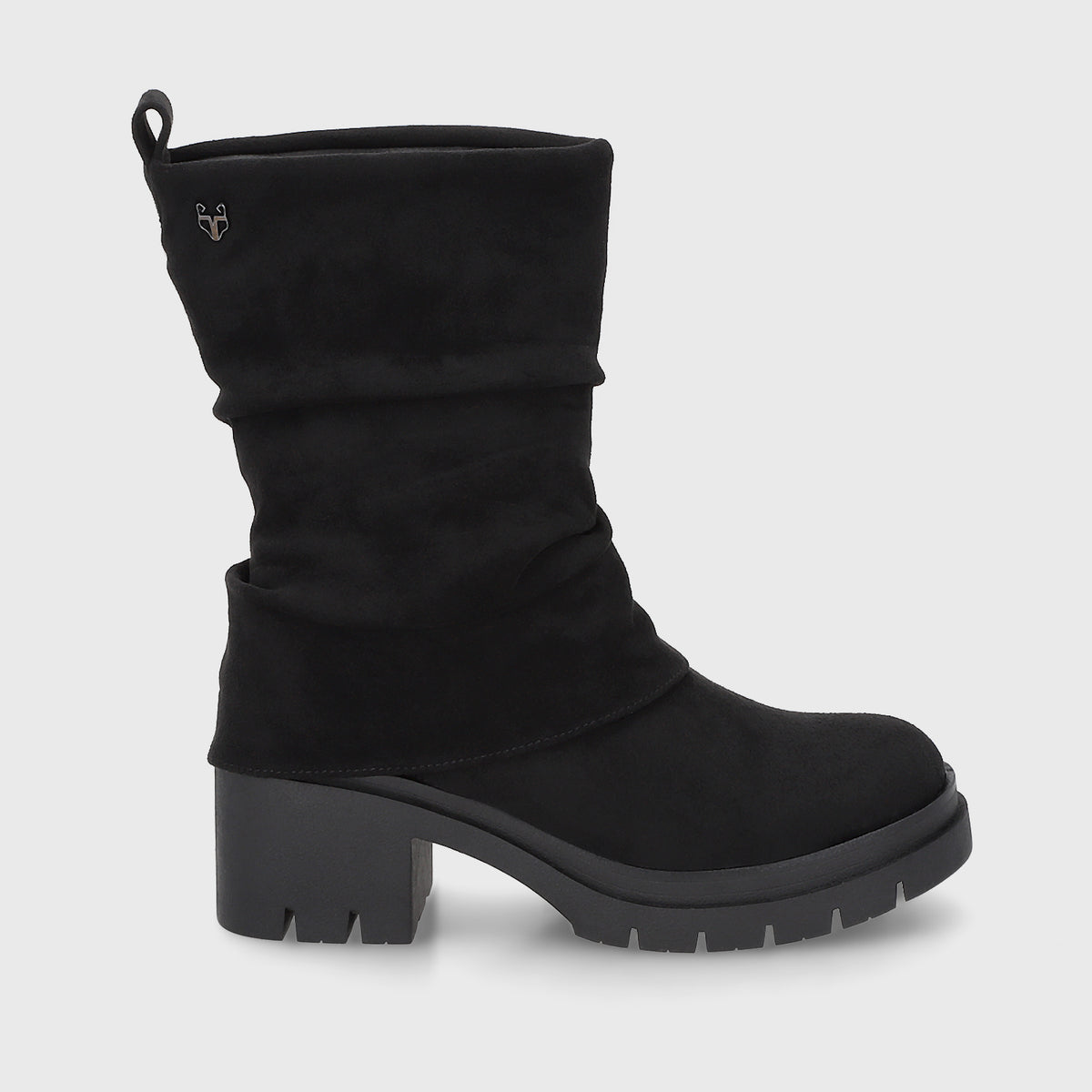Botin Plataforma Negro Mujer 46205