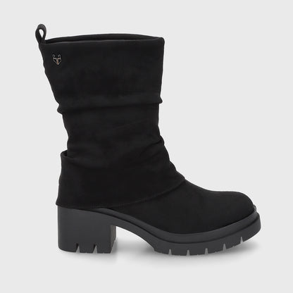 Botin Plataforma Negro Mujer 46205