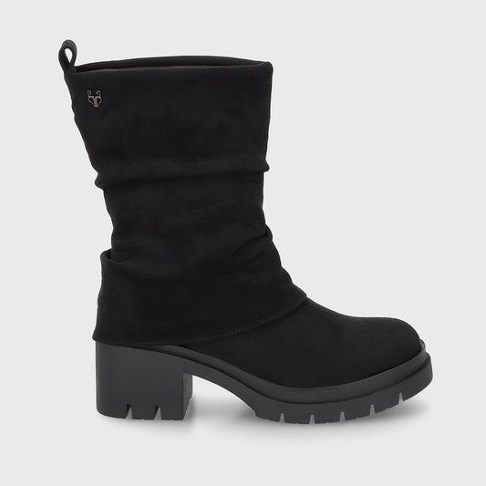 Botin Plataforma Negro Mujer 46205