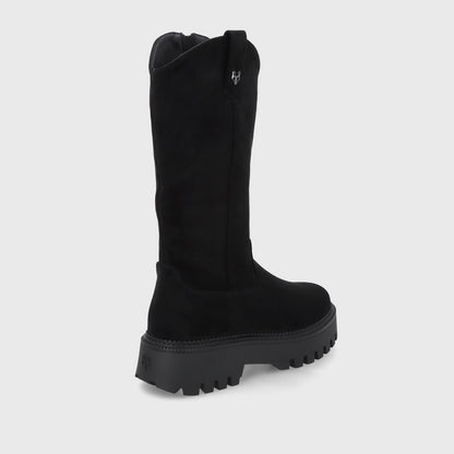 Bota Plataforma Negra Mujer 46304