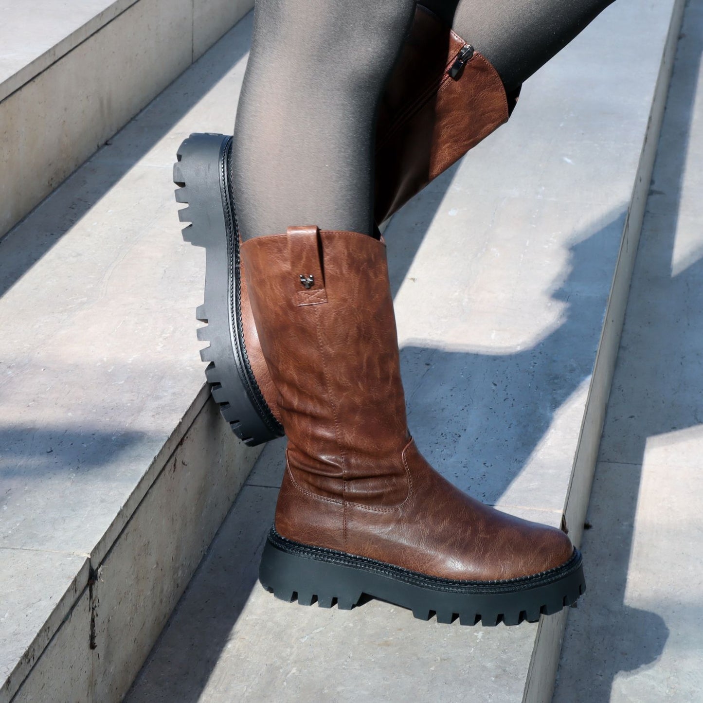 Bota Plataforma Café Mujer 46304