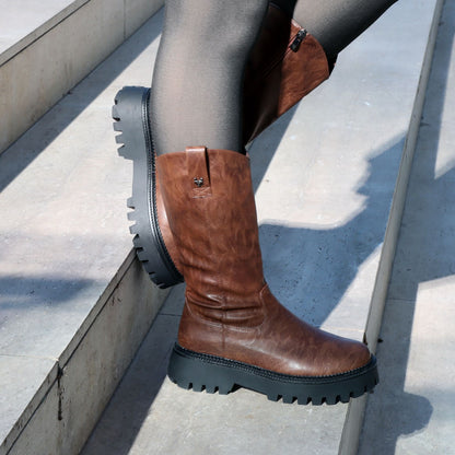 Bota Plataforma Café Mujer 46304