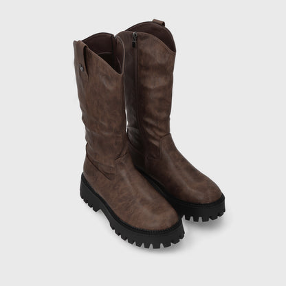 Bota Plataforma Café Mujer 46304