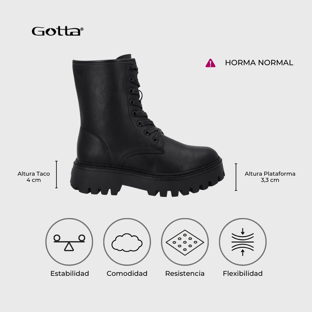 Botin Negro Mujer 46306