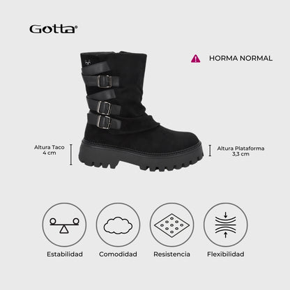 Botin Negro Mujer 46308
