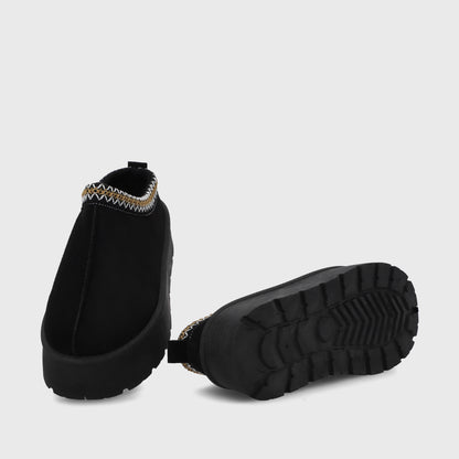 Pantufla Plataforma Negra Mujer 48112