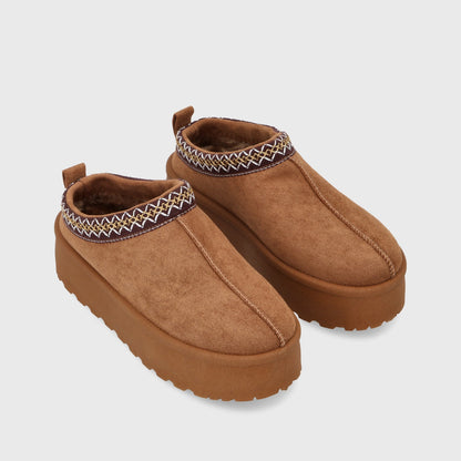 Pantufla Plataforma Camel Mujer 48112