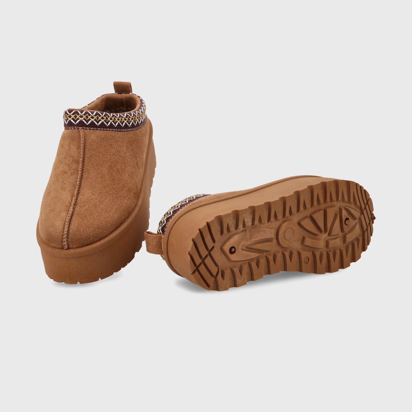 Pantufla Plataforma Camel Mujer 48112