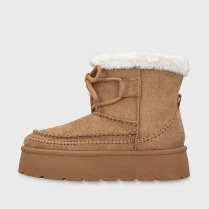 Botin Plataforma Beige Mujer 4811508