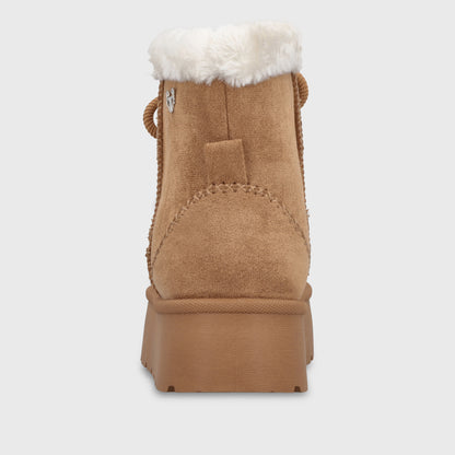 Botin Plataforma Beige Mujer 4811508