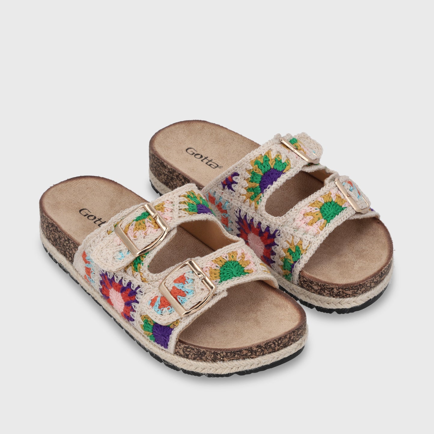 Sandalia Plano Multicolor Mujer 52040
