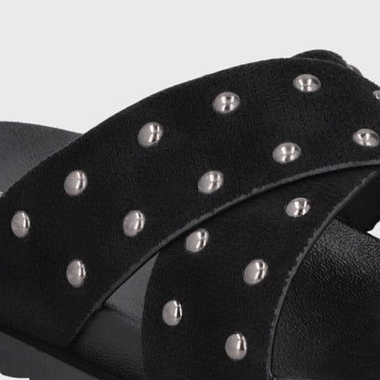 Sandalia Negra Mujer 52051