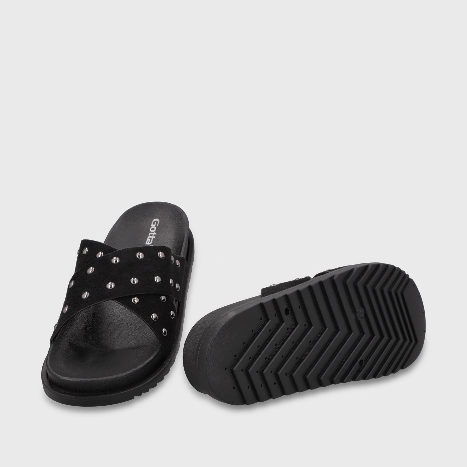 Sandalia Negra Mujer 52051