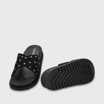 Sandalia Negra Mujer 52051