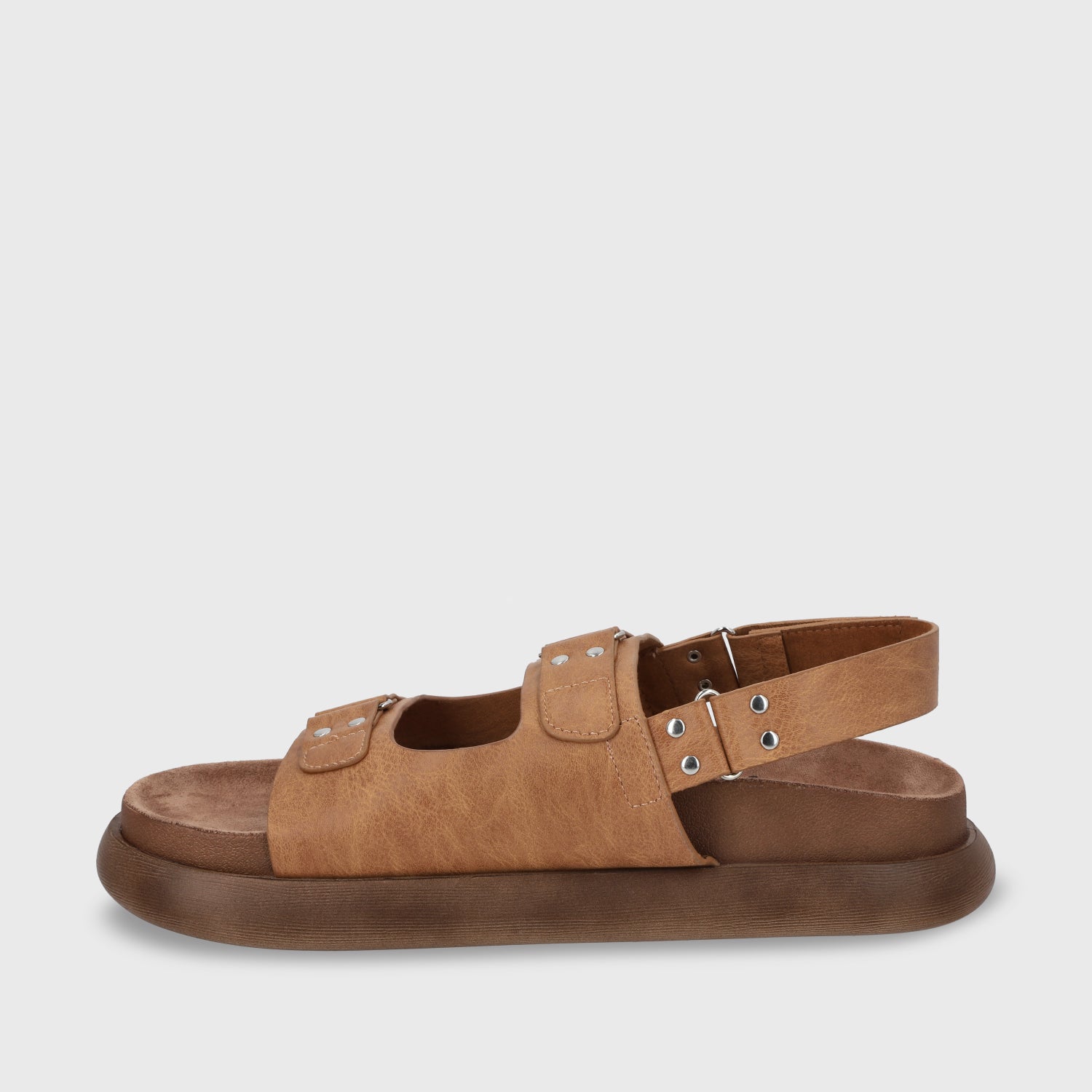 Sandalia Plano Cafรฉ Mujer 53701