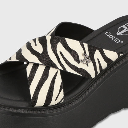 Sandalia Plataforma Animal Print Mujer Lola