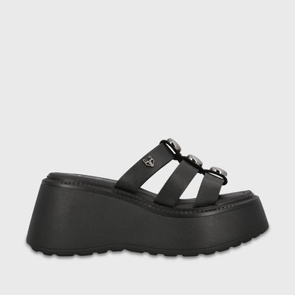 Sandalia Plataforma Negra Mujer Loreto