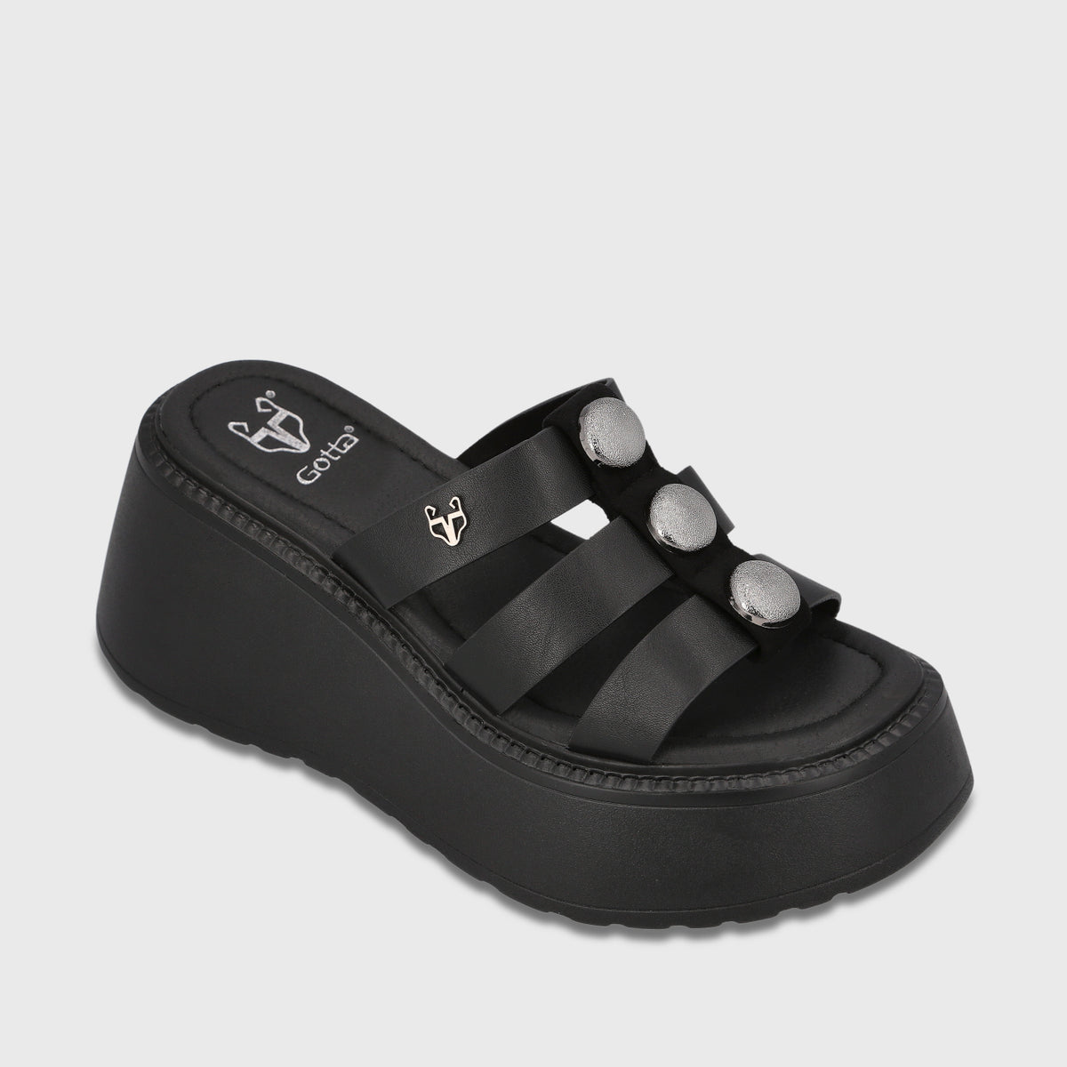 Sandalia Plataforma Negra Mujer Loreto