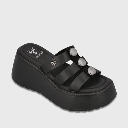 Sandalia Plataforma Negra Mujer Loreto