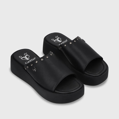 Sandalia Plataforma Negro Mujer 53730