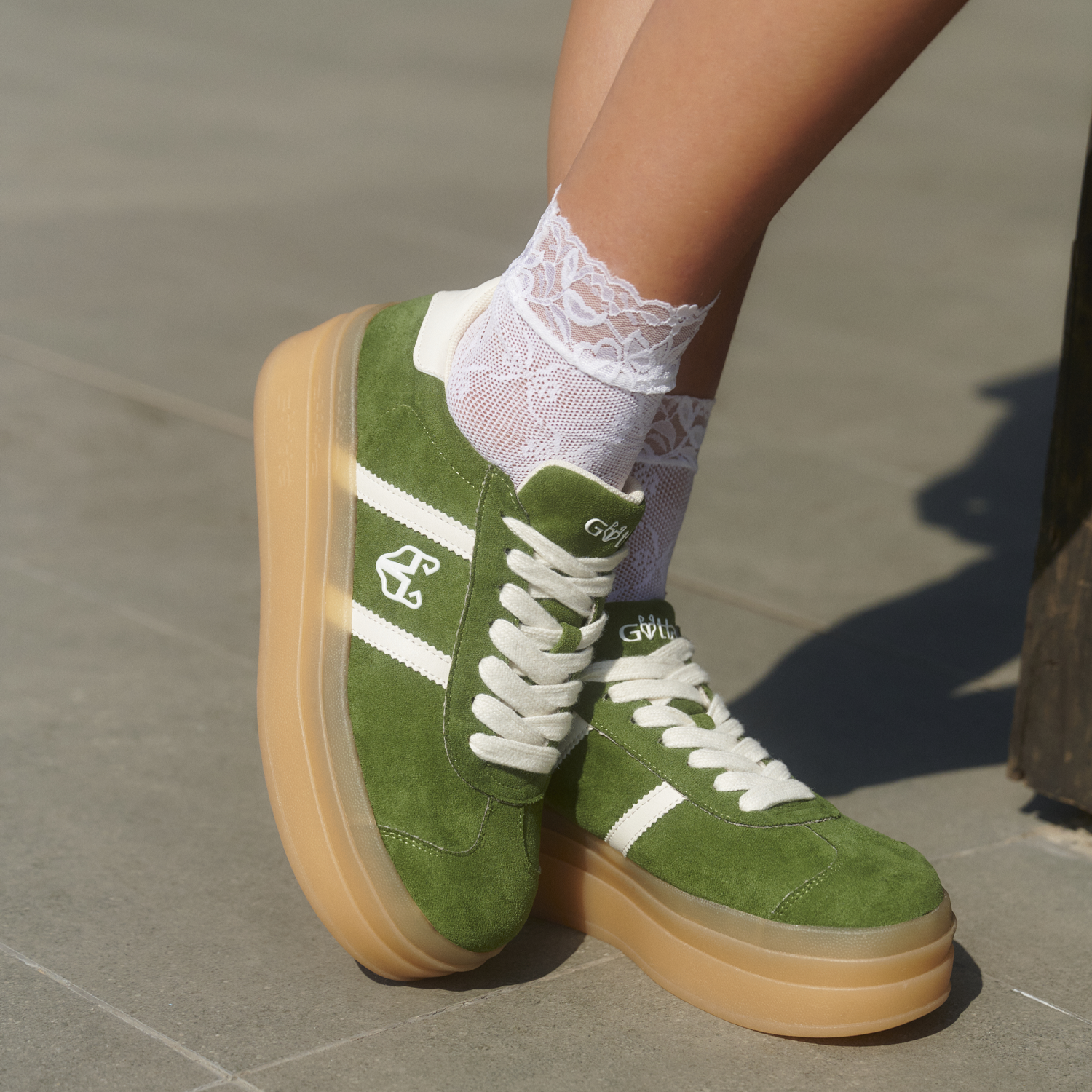 Zapatilla Roma Plataforma Verde Mujer 53750