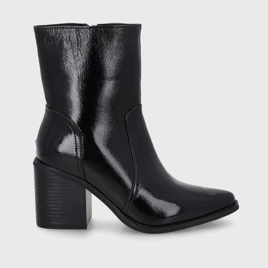 Botin Taco Negro Mujer 53783