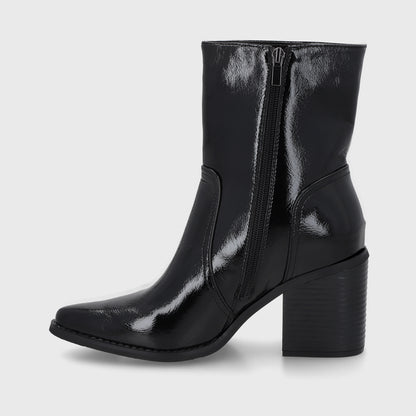 Botin Taco Negro Mujer 53783