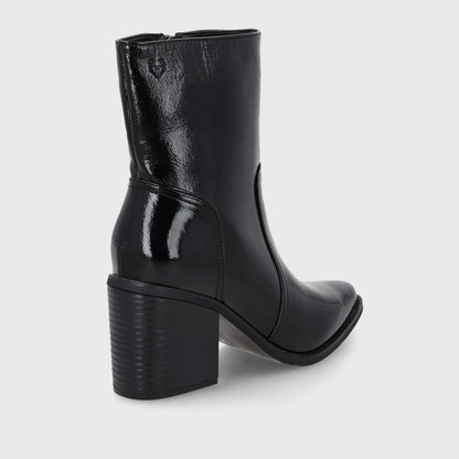 Botin Taco Negro Mujer 53783