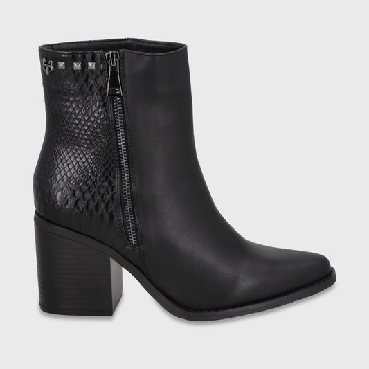 Botin Taco Negro Mujer 5378501