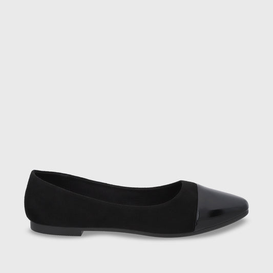 Ballerina Plano Negro Mujer 54020