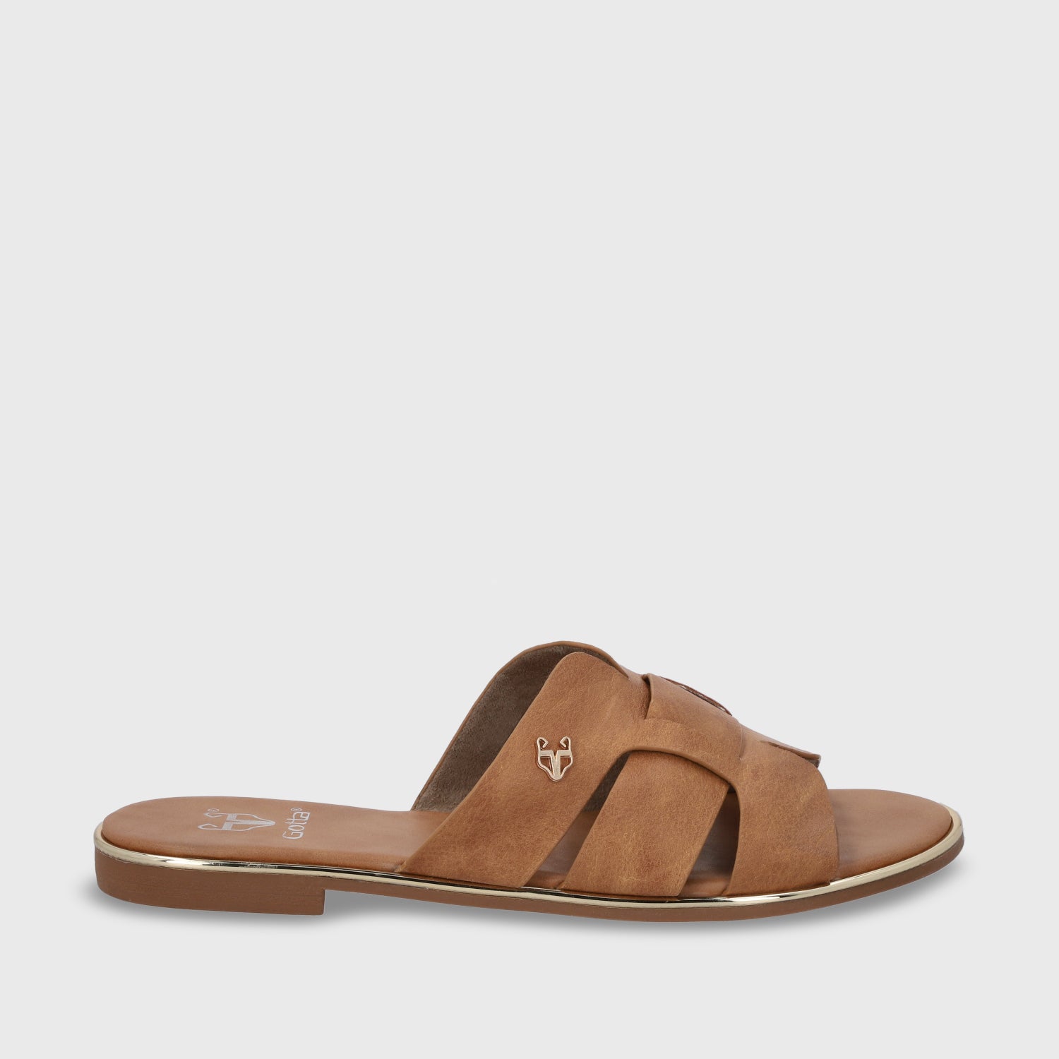 Sandalia Plano Camel Mujer 55210 - Main Image