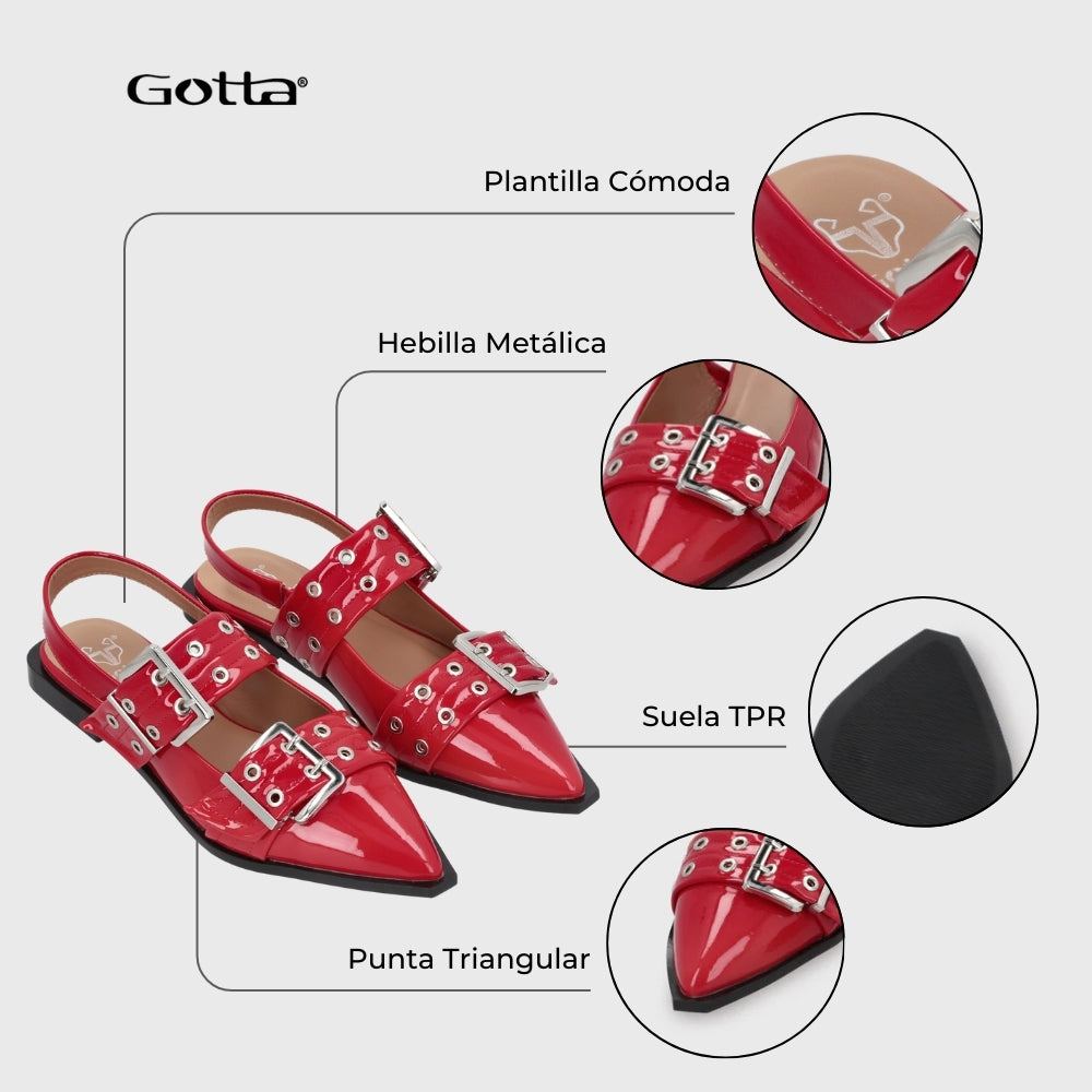 Ballerina Roja Mujer 55240