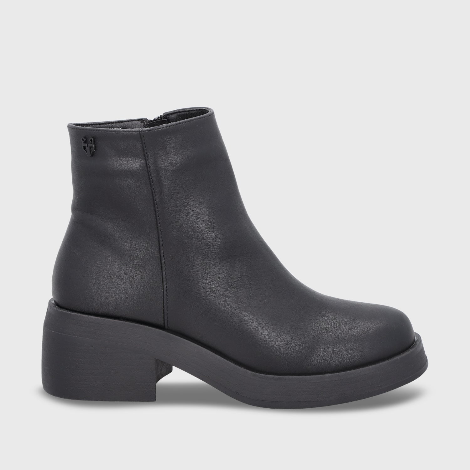 Botin Taco Negro Mujer 55250