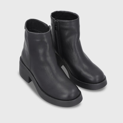 Botin Taco Negro Mujer 55250