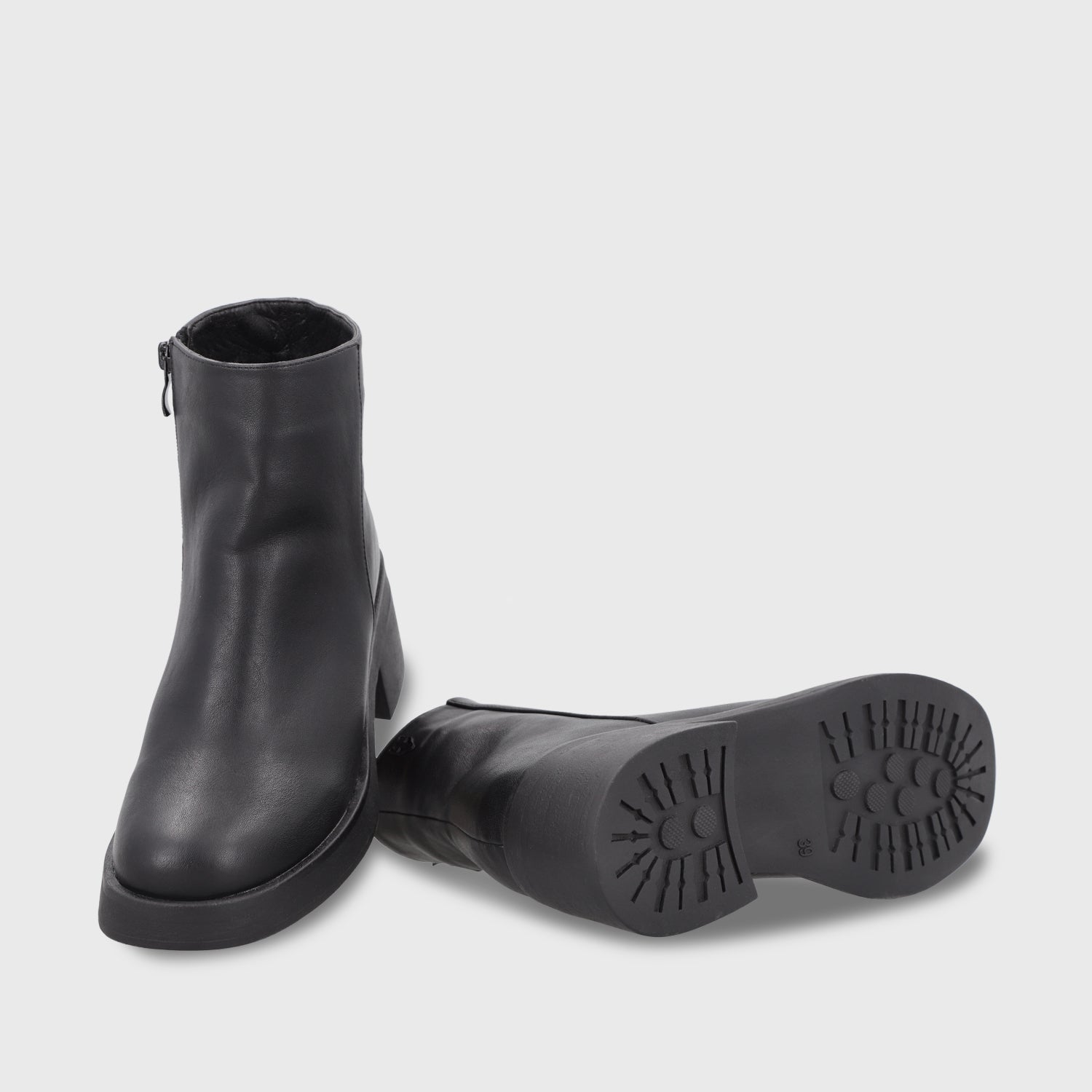 Botin Taco Negro Mujer 55250