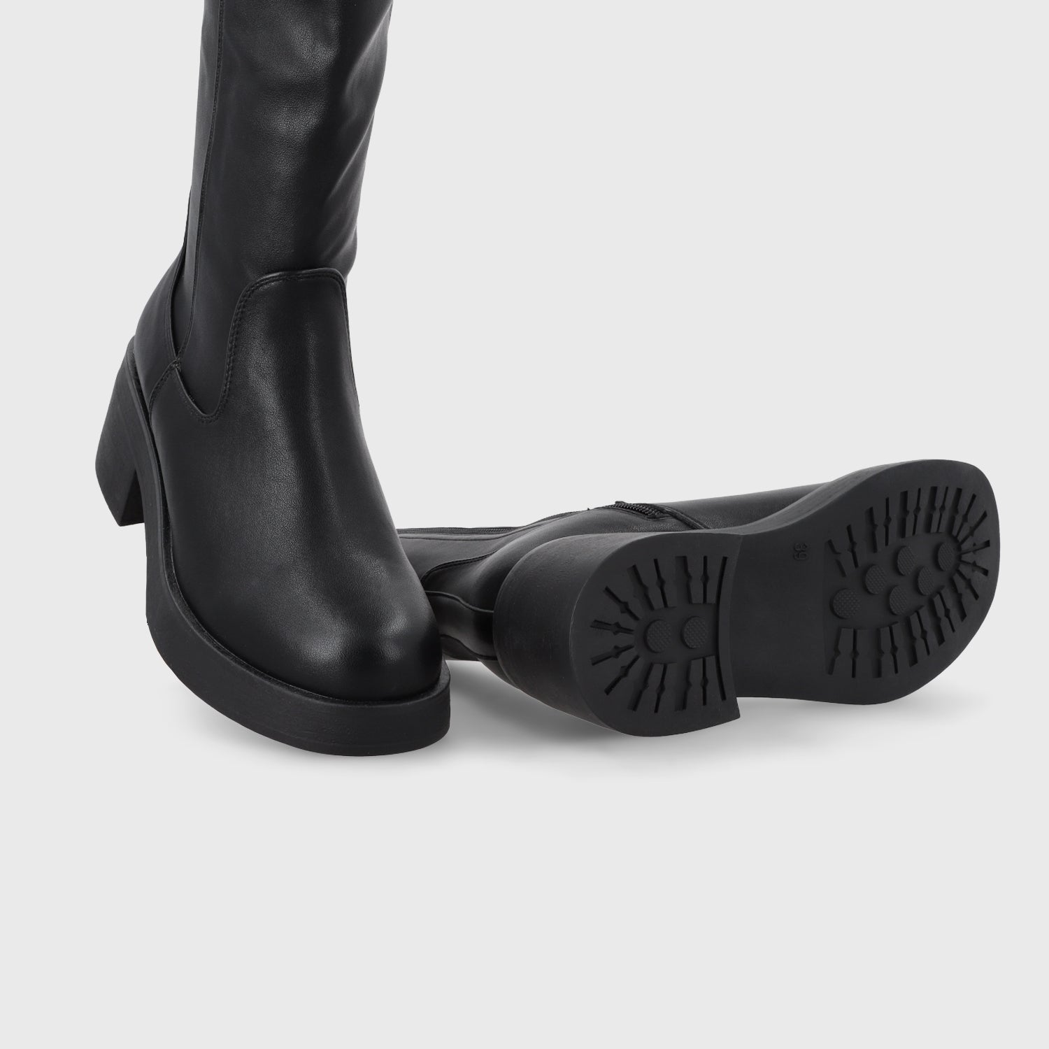 Bota Taco Negra Mujer 55251