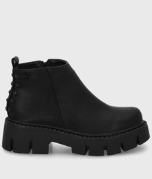 Botin Plataforma Negro Mujer 55260
