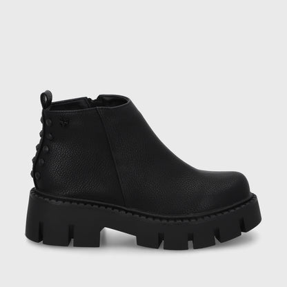Botin Plataforma Negro Mujer 55260