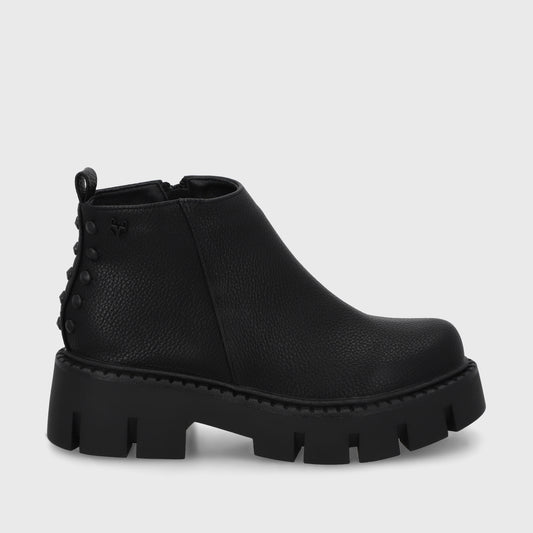 Botin Plataforma Negro Mujer 55260