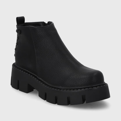 Botin Plataforma Negro Mujer 55260