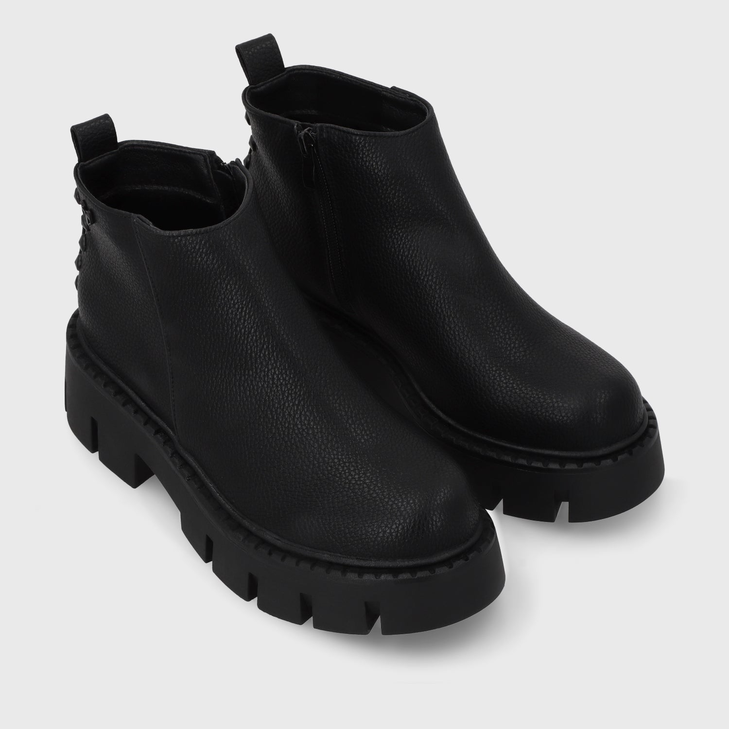 Botin Plataforma Negro Mujer 55260