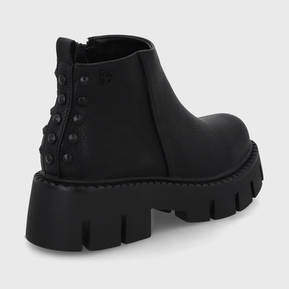 Botin Plataforma Negro Mujer 55260