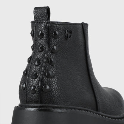 Botin Plataforma Negro Mujer 55260