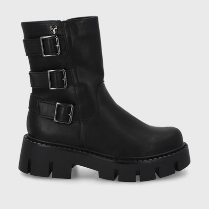 Botin Plataforma Negro Mujer 55261