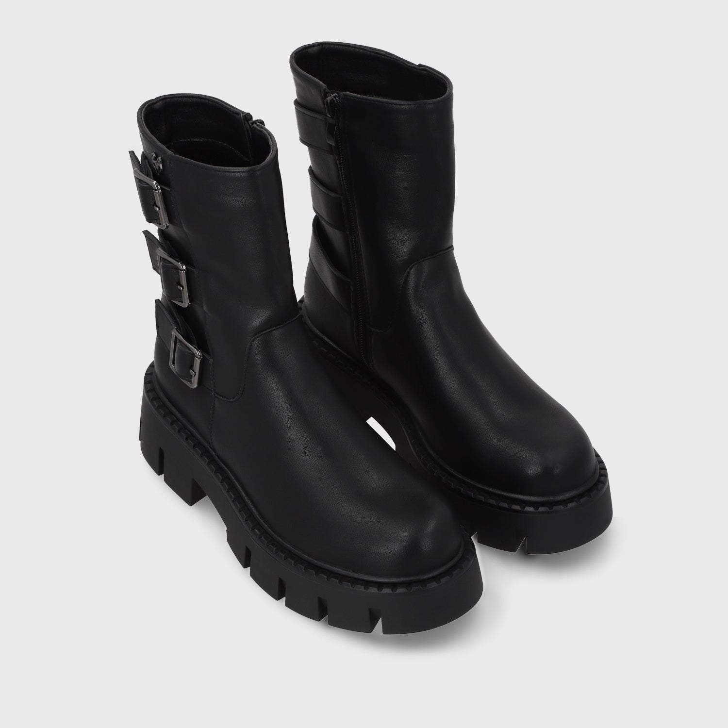 Botin Plataforma Negro Mujer 55261