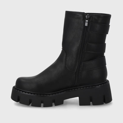 Botin Plataforma Negro Mujer 55261