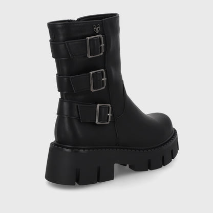 Botin Plataforma Negro Mujer 55261
