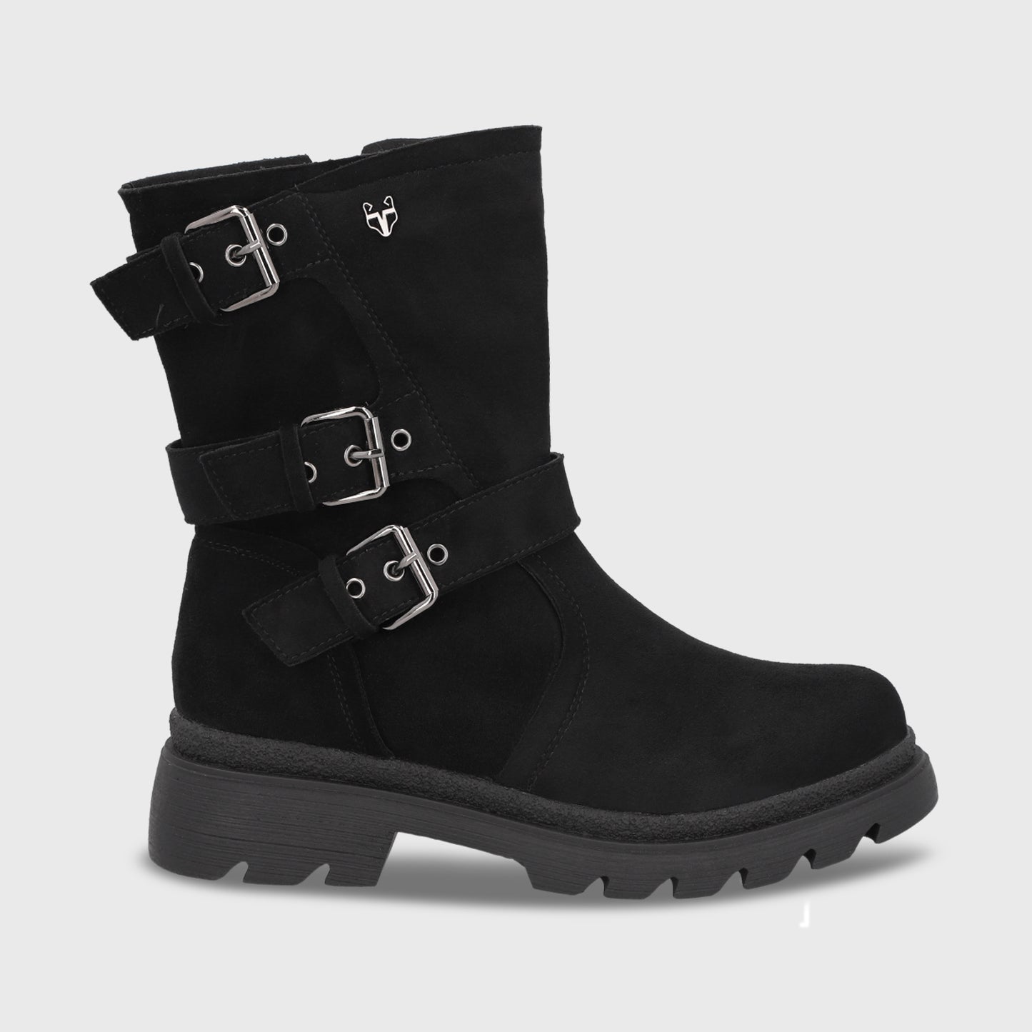 Botin Plataforma Negro Mujer 55280